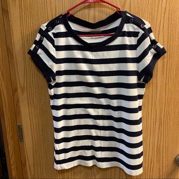talbots stretch weekend tee
